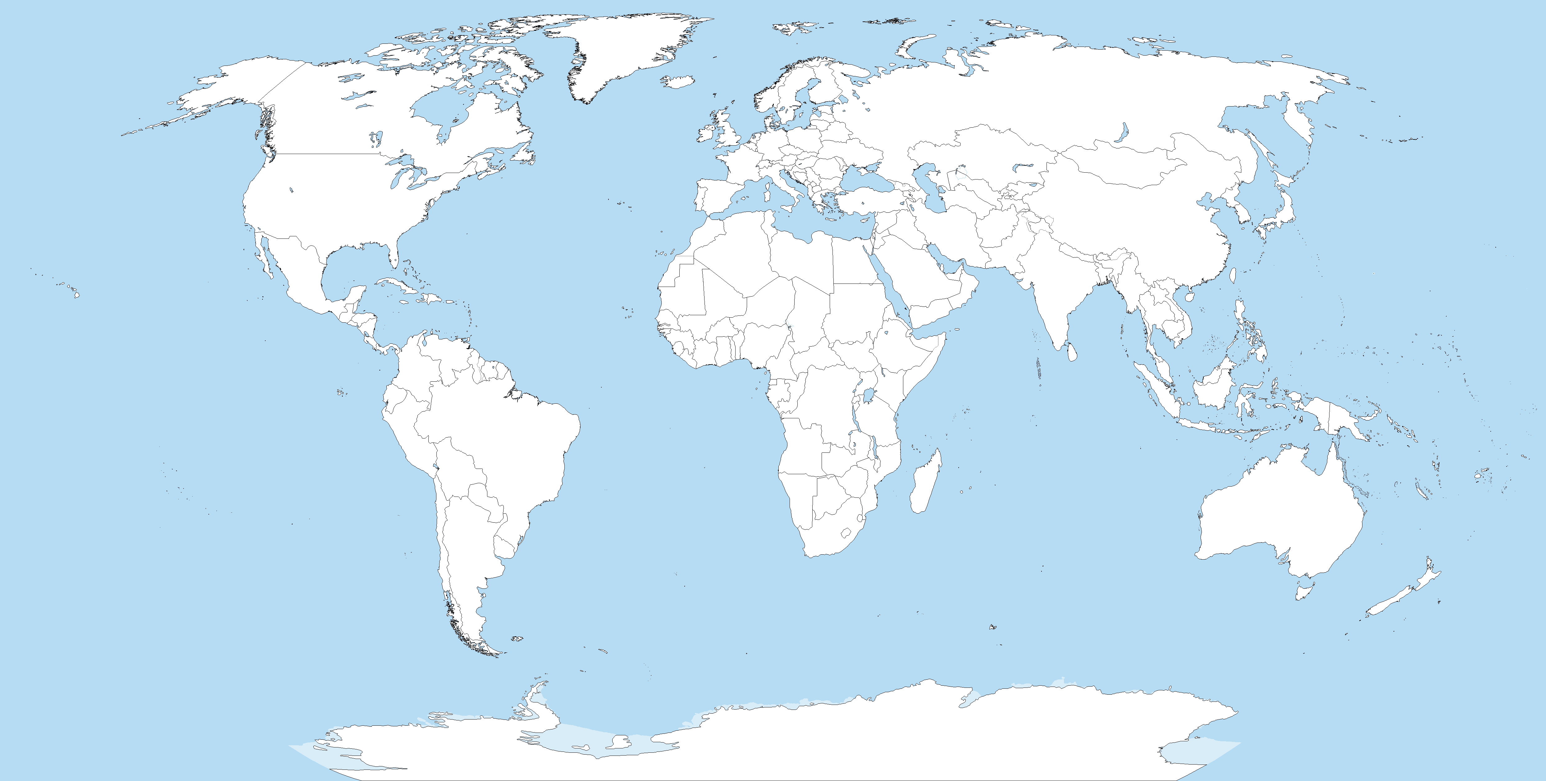 World Map with Africa highlighted